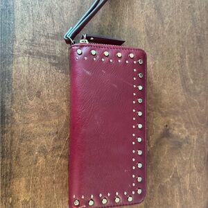 INC International Concepts Red Studded Wristlet  (GT)